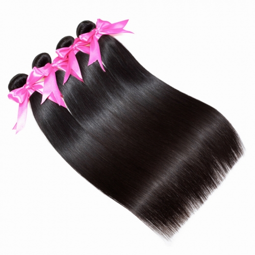 9A Grade Brazilian Virgin Hair Straight 4 pcs/Lot Human extension 100% Unprocessed Virgin Brazilian Straight Hair Natural Black