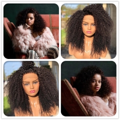 FashionPlus  Hair  Kinky Curly 360 Lace Front Wigs Pre-plucked Peruvian Human Hair Wigs