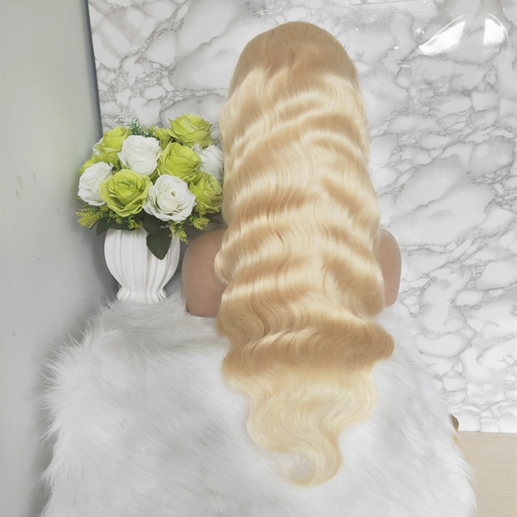 FashionPlus Hair Affordable Virgin Brazilian 613 Blonde Human Hair Full Lace Wig With Baby Hair