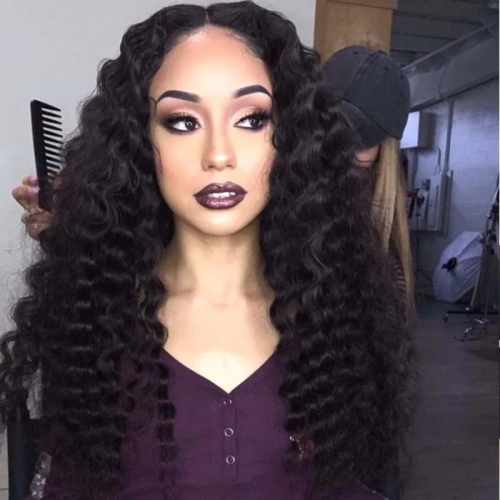 FashionPlus Best Quality Pre plucked Virgin Brazilian Hair lace front wig for black women