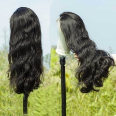 FashionPlus Hair 180% Density Glueless Lace Front Wigs Virgin Peruvian human hair Body Wave Wigs For Women