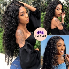 FashionPlus Bleached Knots Virgin Brazilian Free Part 4"x4" Lace Closure Wig Pre Plucked Hairline