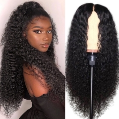 FashionPlus Water Wave Human Hair Wigs 180% Density Virgin Brazilian Hair Lace Closure Wigs with Baby Hair Hair  