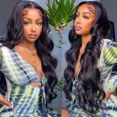 FashionPlus Good Cheap Glueless Body Wave Peruvian Hair Lace Closure Wigs Pre Plucked With Baby Hair