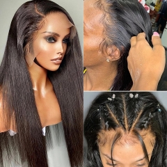 10A Full Lace Human Hair Wigs Fashion Plus Hair 180% Density Brazilian Virgin Hair Brazilian Straight Full Lace Wig Human Hair Wigs