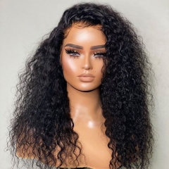 FashionPlus Hair Curly Human Hair Wig PrePlucked With Baby Hair 180% Density