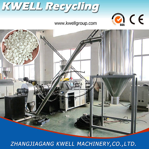 China PVC hot die face cutting granulating pelletizing recycling machine line