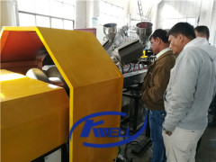 Machine testing inspection for PVC steel wire reinforced hose tube production extrusion line machine