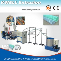Double cavities Output PVC Spiral Helix Suction Hose extrusion Machine Kwell Group