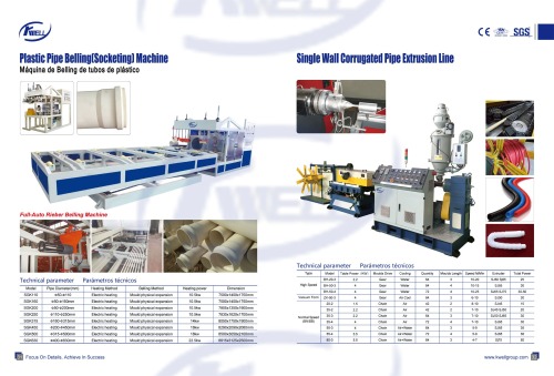 Single Wall Corrugated Pipe Extrusion Line for PVC PE PP Kwell