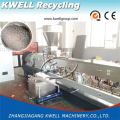 PE wood pellet powder WPC plastic co-rotating recycling extruder granulator Kwell China