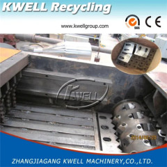 Single one rotor shaft rigid plastic lump recycling shredder crusher machine Kwell