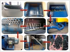 Plastic shredder with crusher two in one recycling machine Kwell