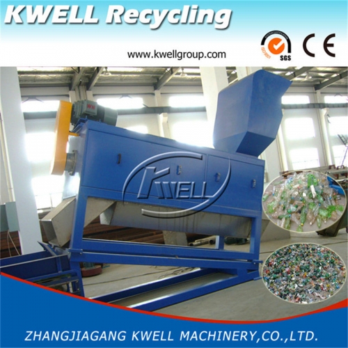 PET bottle label remover for plastic bottle recycling plant