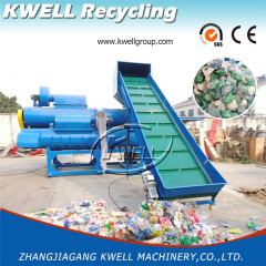 Belt feeding PET recycling delabeler removing separator Kwell