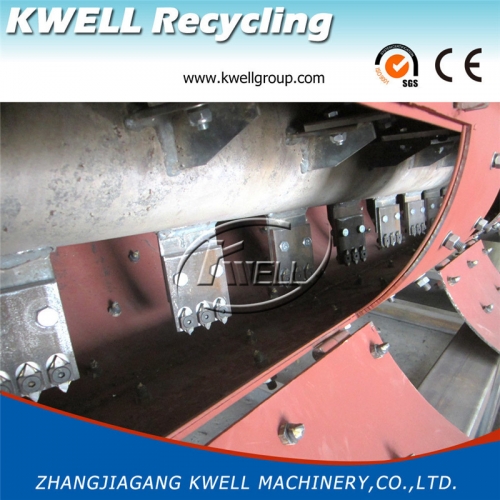 Dry type plastic bottle recycling label remover blade and shaft Kwell