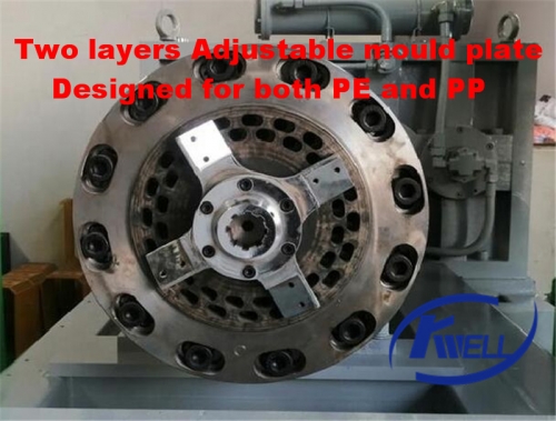 Two layers design die head mould plate for PE PP film bag Squeezing Granulator machine