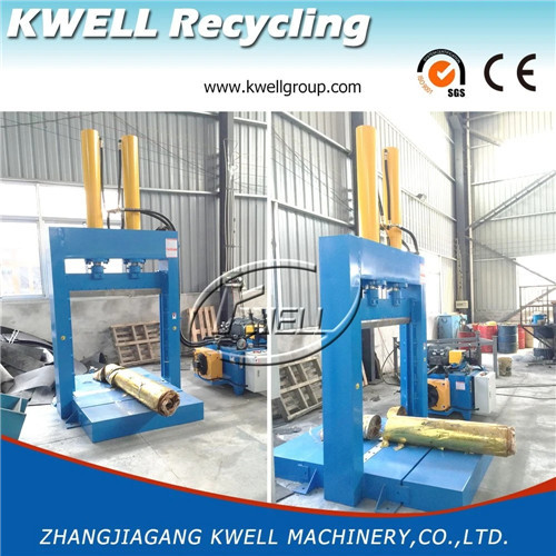 Hydraulic Press Bale Cutting Machine Single Blade Rubber Cutter for Cutting NonMetal Materials Leather Rubber Plastic Film Bag