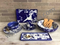 法式蓝色花束餐具系列