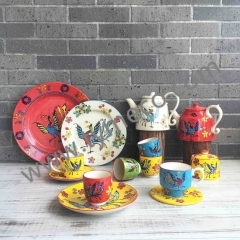 中式火凤凰釉下彩手绘陶瓷系列