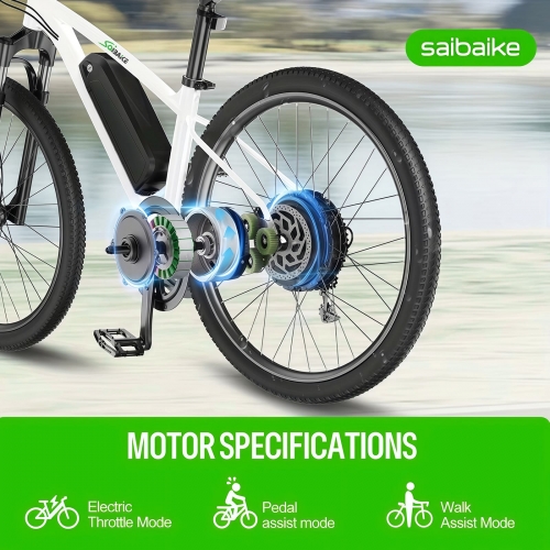 60V 1000W 27.5Inch Rear Wheel hub Motor Kit Electric Bike Conversion Kit【UK ONLY】