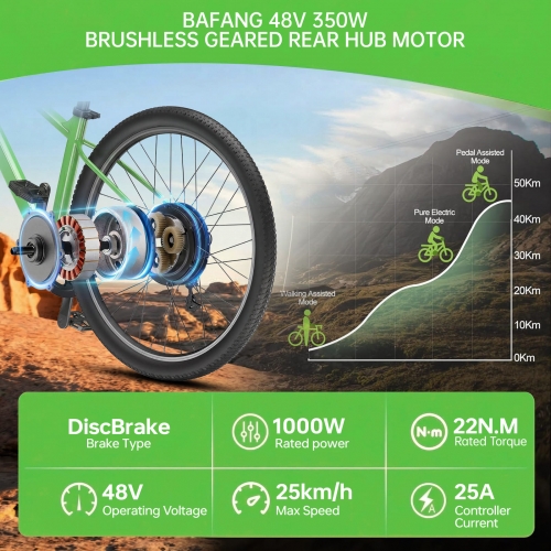 Bafang 48V 1000W 27.5Inch Brushless Rear Wheel hub Motor Kit Electric Bike Conversion Kit 【UK ONLY】