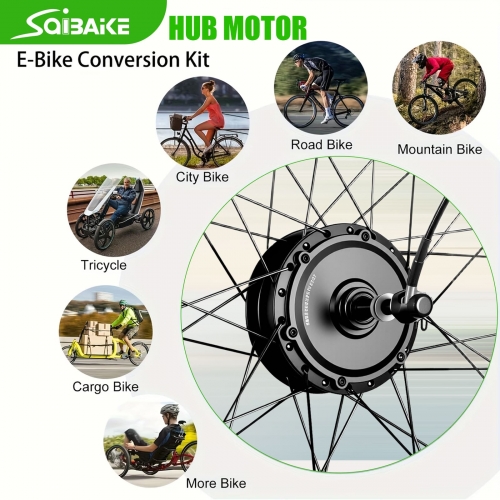48V 350W 27.5Inch Brushless Rear Wheel hub Motor Kit Electric Bike Conversion Kit Deluxe Version【UK ONLY】