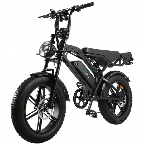 V60 48V 500W Fatbike Electric Cycle 20inch Electric Fat Tire Bike Electric Hy.brid Bicycle Ebike for Adults【UK ONLY】