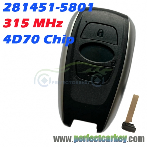 14AHD 281451-5801 315MHz 4D70 Chip Smart Key for Subaru BRZ Legacy Impreza