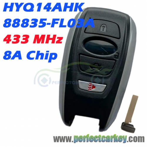 HYQ14AHK / 88835-FL03A 433MHz 8A Chip Smart Key for Subaru XV Crosstrek Forester