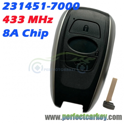 231451-7000 433MHz 8A Chip Smart Key for Subaru Forester Legacy Impreza