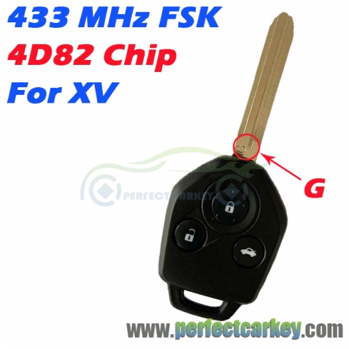 433MHz FSK 4D82 Chip Remote Head Key For Subaru XV