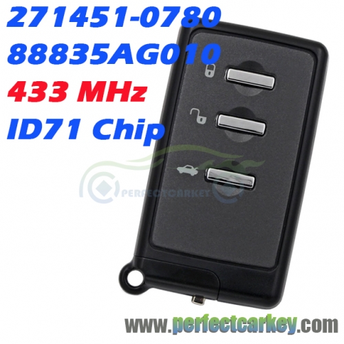 271451-0780 433MHz ID71 Chip Smart Key for Subaru Forester Legacy