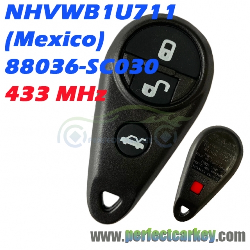 88036-SC030 / NHVWB1U711 (Mexico) 433MHz Remote Key for Subaru Forester Impreza