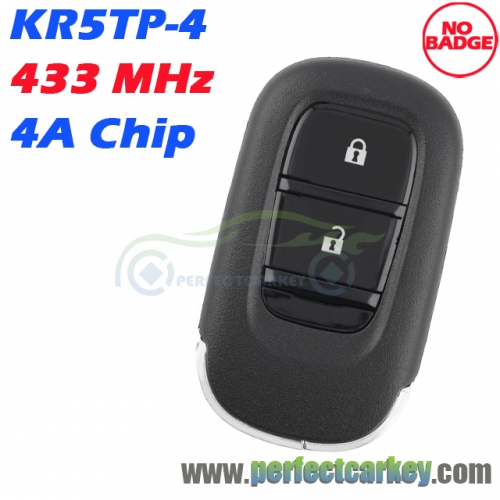 KR5TP-4 ​433MHz 4A Chip 2 Button Smart Key For Honda