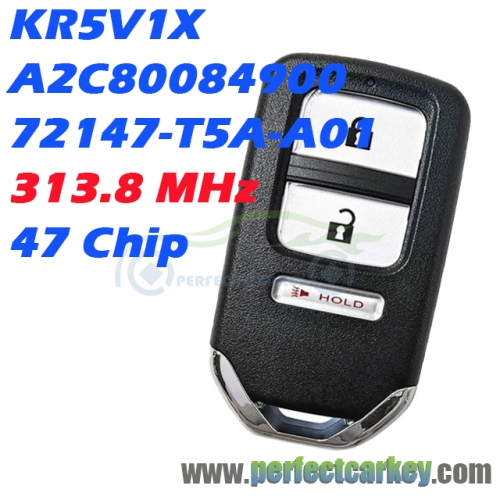 KR5V1X / A2C80084900 / 72147-T5A-A01 313.8MHz 47 Chip Smart Key for Honda Fit HR-V