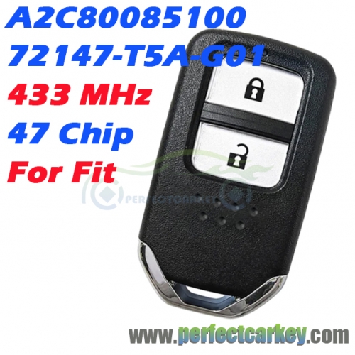 A2C80085100 / 72147-T5A-G01 433MHz 47 Chip Smart Key for Honda Jazz City Fit Vezel XRV