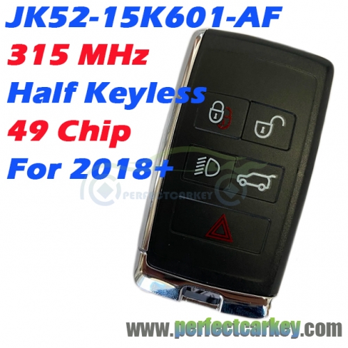 JK52-15K601-AF 315MHz 49 Chip 2018+ Data Original Style Half Keyless Smart Key for Land Rover