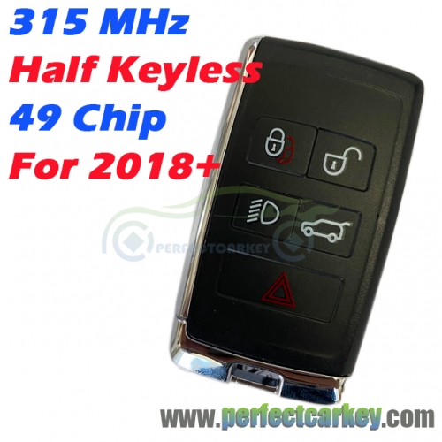 315MHz 49 Chip 2018+ Data Original Style Half Keyless Smart Key for Jaguar