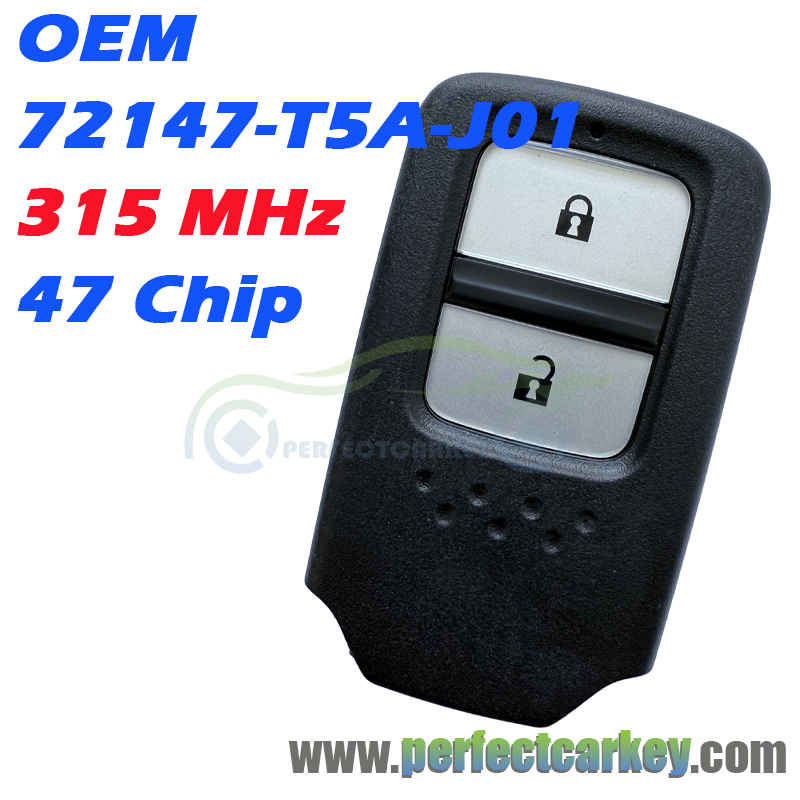 OEM KR5V1X 72147-T5A-J01 313.8MHz 47 Chip Smart Key for Honda Fit City
