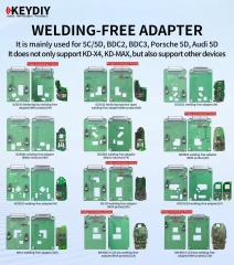 KEYDIY Clamp Adapter Type 12pcs Work with KD-X4, KD MAX and Other Devices Support Permanent Free Use