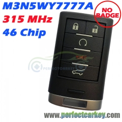 EZRF M3N5WY7777A 315MHz 46 Chip Smart Key for Cadillac CTS 2008-2014