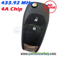 433MHz 4AChip Flip Remote Key for Chevrolet Spark Onix