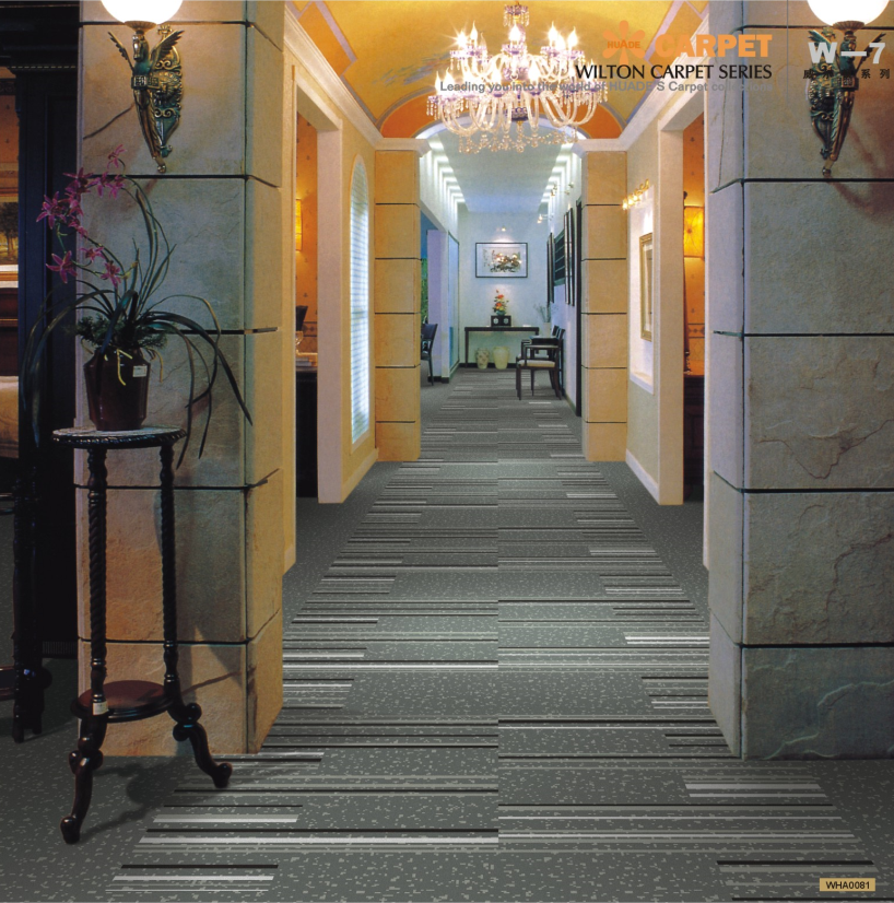 100%Nylon printed carpet roll for hotel auditorium, printed fabric carpet