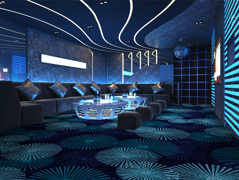 Luxury and duralable casino carpet , high club carpet, night club carpet
