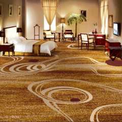 Nylon Printed Carpets For Hotels Blue And Grey Custom Design Wall To Wall Carpet Flooring