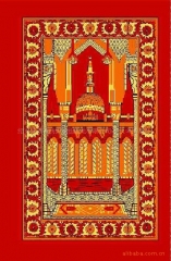 Red Carpet Design Fireproof Nylon Machine Made Carpet For Mosque