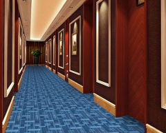 Natural Floral Design Nylon Printed Hotel Corridor Carpet Fire Resistant Hotel Hallway Carpets