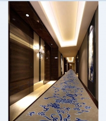 Custom Printed Carpet For Hotel Corridor Nylon Material Abstrate Design Fire Resistant Hotel Hallway Carpet