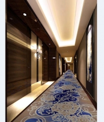 Custom Printed Carpet For Hotel Corridor Nylon Material Abstrate Design Fire Resistant Hotel Hallway Carpet